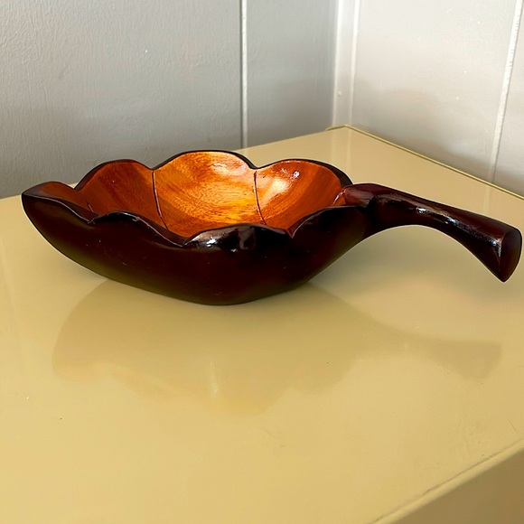 Wood Leaf Bowl Set - Picture 7 of 13